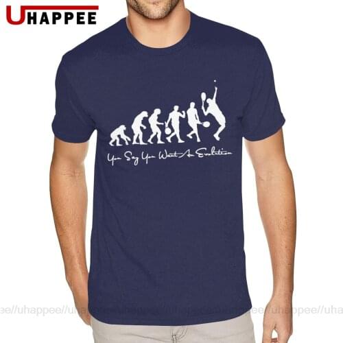 Pride Want An Evolution Tennis T Shirt Men Bespoke Short Sleeve 100 Cotton Crew Neck Tees Shirt