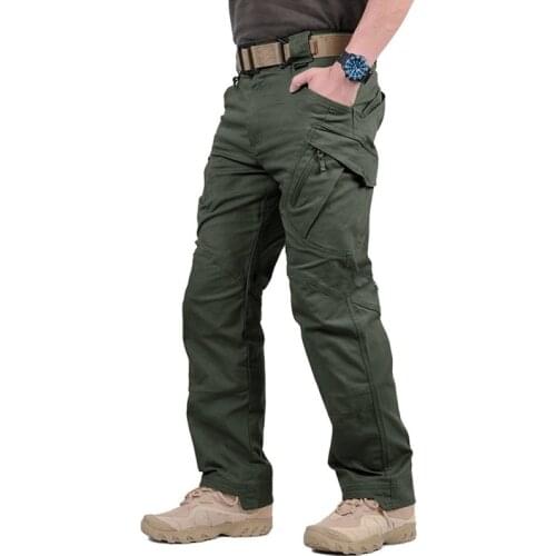City Military Casual Cargo Pants Elastic Outdoor Army Trousers Men Slim Many Pockets Waterproof Wear Resistant Tactical Pants