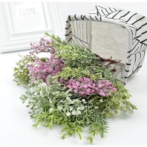 6Pcs/lot Artificial Flower Acorn Leaf Fern Bouquet For Wedding Party Christmas Home Decoration DIY Garland Gift Box Scrapbook