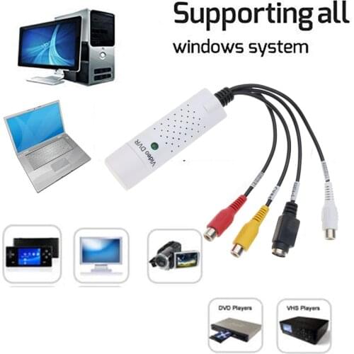 Kebidu Easy to cap USB 2.0 Audio Video Capture Card Adapter VHS to DVD Video Capture Card Converter For Win7/8/XP/Vista