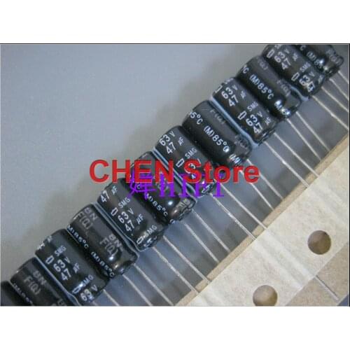 50PCS Original Japan NIPPON SMG 63V47UF 6.3x11mm 85 degrees CHEMI-CON electrolytic capacitors NCC smg 47UF 63V