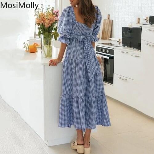 Голубые летние платья Mosimolly China At AliExpress