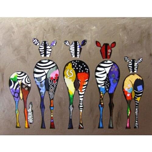 Painting By Numbers DIY Dropshipping 40x50 50x65cm abstract deer butt Cartoon Animal Canvas Wedding Decoration Art picture Gift