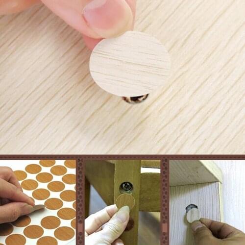 1 Set (54pcs) Eccentric Wheel Screw Hole Decoration Cover Sticker PVC Cabinet Table Dust Cover Ugly Cover Decoration