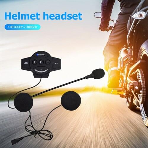 Motorcycle Helmet Earphone 4.0+EDR Bluetooth Wireless Anti-interference USB charging Riding Helmet Headset Music Handsfree Call