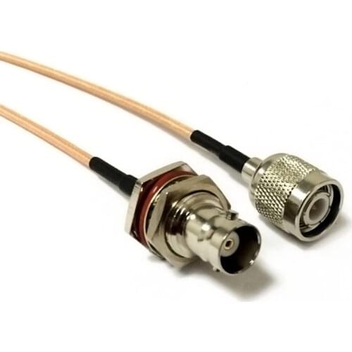 New RF coaxial cable TNC male plug to BNC female jack bulkhead connector RG316 pigtail 15CM adapter