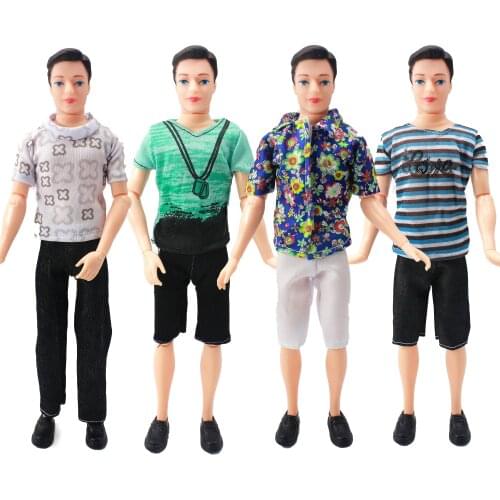 Mix Prince Ken Doll Clothes Fashion Suit Cool Outfit For Barbie Boy KEN Doll Accessories Presents Baby Gift DIY Toys