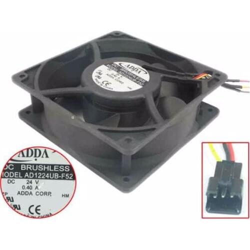 ADDA AD1224UB-F52 DC 24V 0.40A 120X120X38mm Server Cooling Fan
