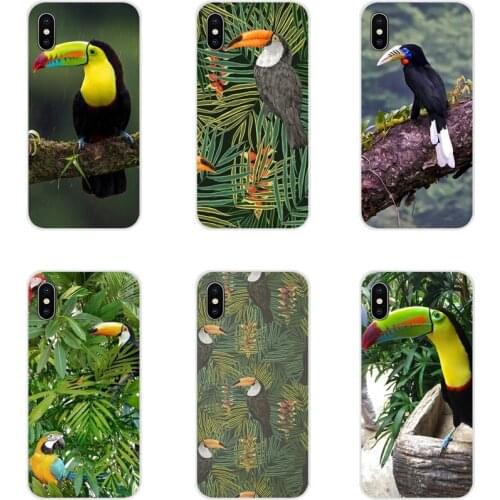 Tropical Forest Animal Bird Toucan For Xiaomi Redmi 4A S2 Note 3 3S 4 4X 5 Plus 6 7 6A Pro Pocophone F1 TPU Transparent Bag Case