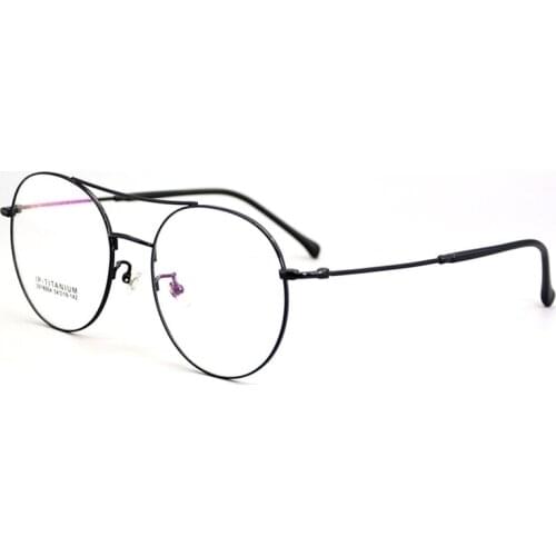 Width-140 Fashion ultra light pure titanium myopia sunglasses eyeglasses frames men women personality pilot super large frame