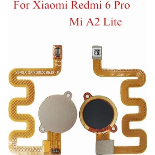 Fingerprint Sensor Scanner Home Return Key Menu Button Touch ID Flex Cable Ribbon for Xiaomi Redmi 6 Pro / Mi A2 Lite