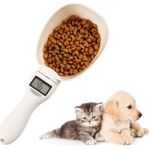 800g/1g Pet Food Scale Cup For Dog Cat Feeding Bowl Kitchen Scale Spoon Measuring Scoop Cup Portable With Led Display