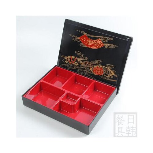 Japanese sushi lunch box picnic snack meal box fast food business container packages plastic Japan bento lacquer dining box