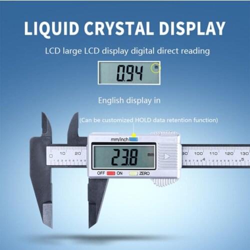 1PC Microblading Reusable Makeup Measure Eyebrow Guide Ruler 150MM 6inch LCD Digital Electronic Caliper Dropship