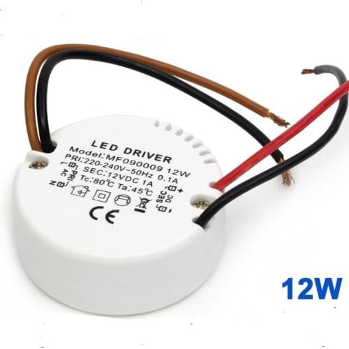 12W DC12V 1A Lighting Transformers Quality Constant voltage LED Driver for LED Strip Downlight Power Supply Adapter Anti-fire PC