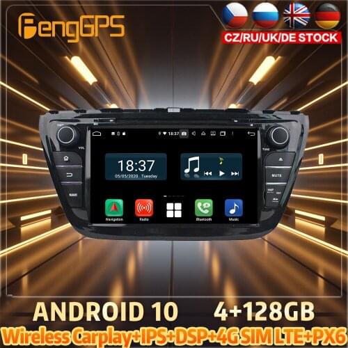 128G Android10 PX6 DSP For SUZUKI SX4 S Cross 2014 Car DVD GPS Navigation Auto Radio Stereo Video Multifunction CarPlay HeadUnit