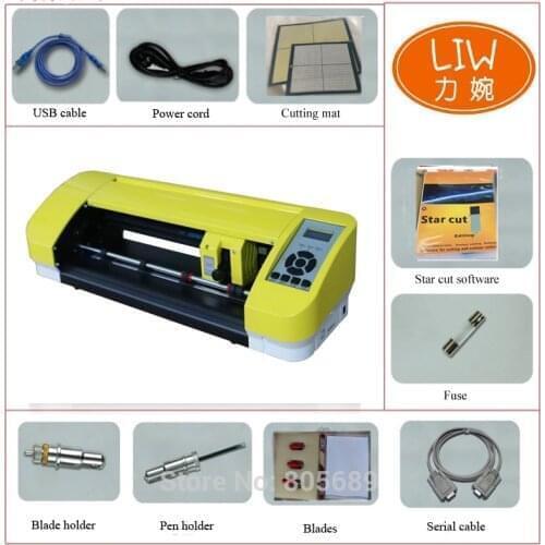 2019 A3 Professional 13'' A3 Mini Vinyl Cutter Plotter Sign Stickers Cutting Machine with Contour