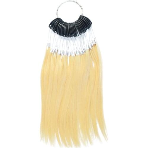 30Pcs/Set 100% Human Virgin Hair Color Ring For Human Hair Extensions And Salon Hair Dyeing Sample Can Be Dye Any Color
