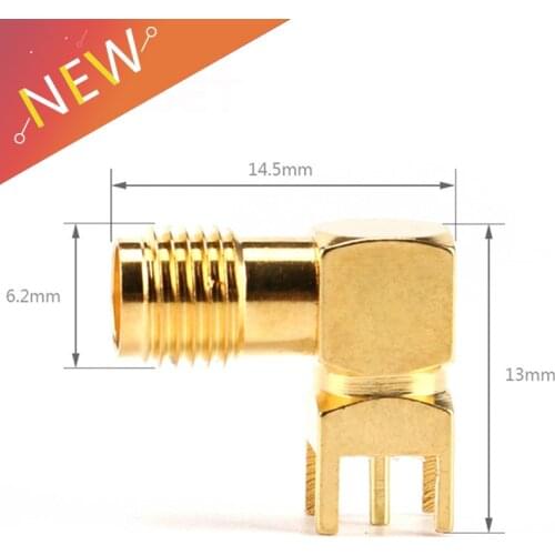 5PCS SMA female Thru Hole plug Right Angle 90 DEGREE ( SMA-KWE ) PCB Mount connector RF adapter best quality