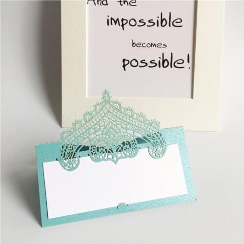 50pcs Laser table Place Escort Cards Wedding Name Cards Wedding Event Decoupage paper card 5ZSH935