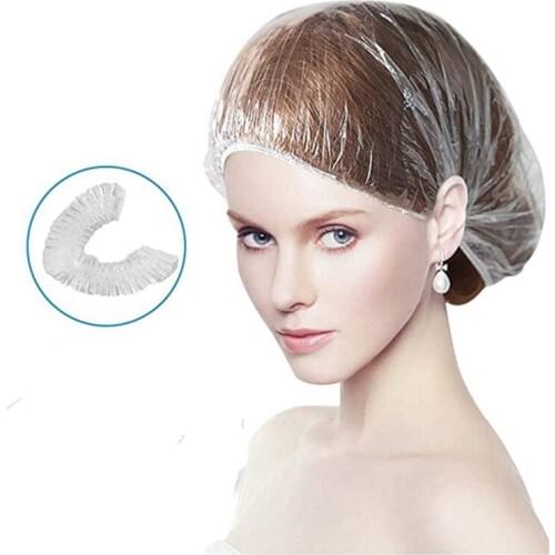6 Packs(100pcs/pack) Disposable Shower Caps Bathing Cap for Women,Travel Spa,Hotel,Hair Salon Bathroom Products Wholesale X2
