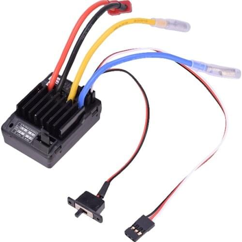 AX-D60A 60A Brushed ESC Waterproof Speed Controller Accessories for 1/10 RC Car Off-road Truck Boat 2S LiPo 6-8S NiMh Battery