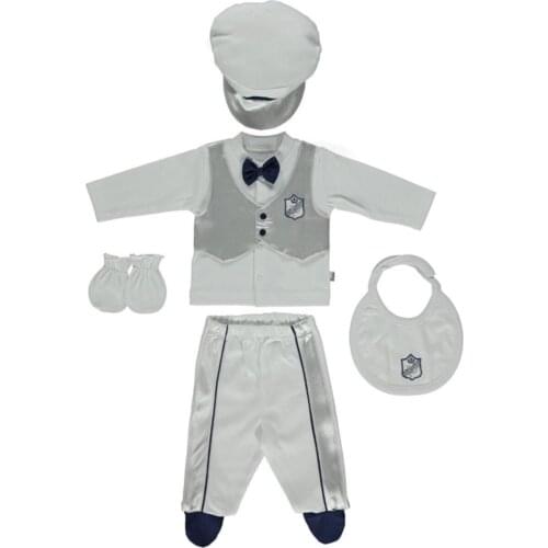 Hospital Output 5li Combed Groom Navy Cotton Baby Gift Layette Hospital Outfit Baby Set 0-3 Months Baby Set Free Shipping