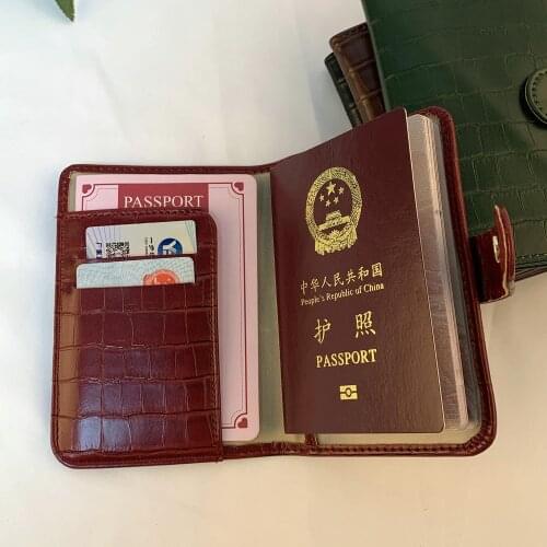 Maroon Passport Cover for Women Leather Passport Case Travel Document Organizer Personalized Name for Documents Passport Holder