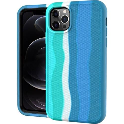 IPhone 11 12Pro max x xr xs 6 7 8 Plus SE Front&Back 360 Matte Plain Color PU Rainbow Silicon Phone Case Anti Knock Hybrid Armor
