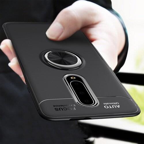 For Oneplus 8T 8 Pro 8 7T 7 Pro 6 6T Nord Case Magnetic Car Holder Shockproof Case Finger Ring Matte Soft Cover Coque Funda