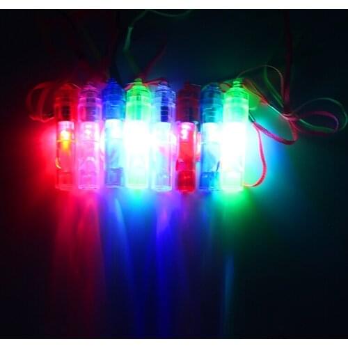 Colorful child toy flash luminous LED Glow whistle ktv whistle party bar activity supplies noise maker Birthday Gift