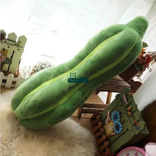 Dorimytrader 60cm Big Plush Snake Melon Pillow Stuffed Soft Simulated Vegetables Loofah Toy Baby Present Free Shipping DY61249