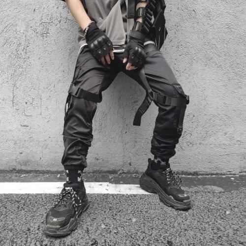 2021 Joggers Men Hip Hop Cargo Pants Streetwear Mens Clothing Hip Hop Japanese Harajuku Fashion Popular Street Pop Clothing