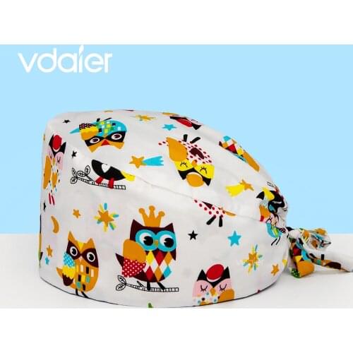 Cotton Women Mens Working Caps Unisex Scrub Cap Bouffant Hats nurse accessories nursing scrubs hats nurse hair cap