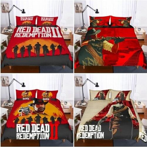 Red Dead: Redemption Bedding Set 2/3Pcs Duvet Cover & Pillowcase(s) 3D Printed Quilt Cover For Home Textile Gift
