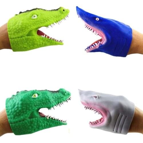 Shark Hand Puppet Animal Head Gloves Kids Toys Gift Hand Puppet For Stories Shark Model Figure Toy Gag Jokes Kids Gifts