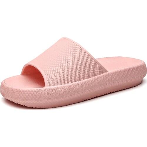 Fashion Women Indoor Bathroom Slipper Soft EVA Anti-slip Home Floor Slides Ladies 2021 Summer Shoes Men Couple Light Flats