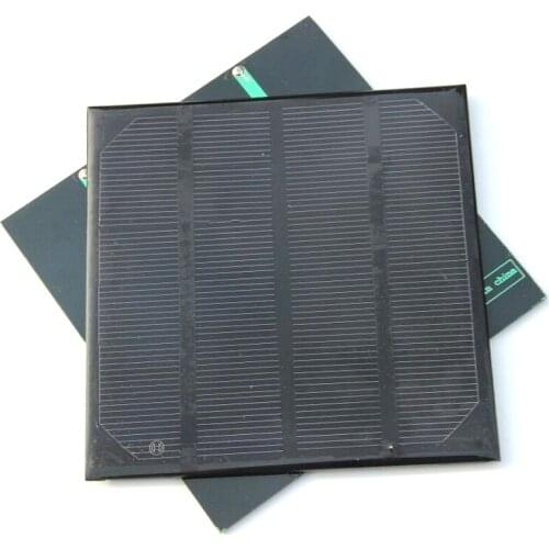 BUHESHUI Wholesale 2W 6V Solar Cell Monocrystalline Solar Panel Solar Module DIY Solar Charger115*115*3MM 12pcs Free Shipping