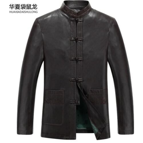 Mens Genuine Leather Long Jacket Brand Windbreaker Man Leather Jackets autumn Coat Plus Size 5XL 4XL Mens Leather Jackets
