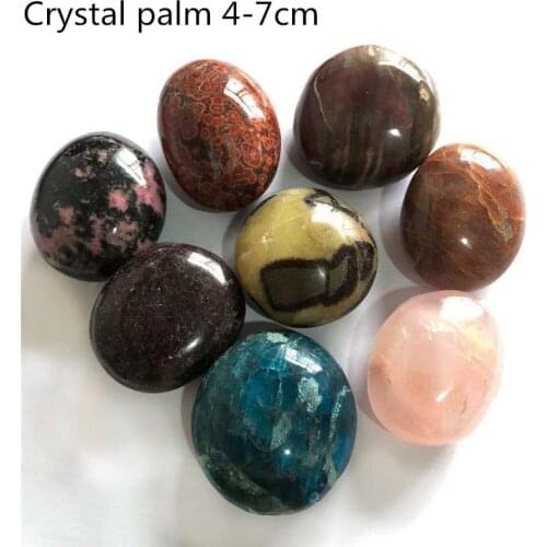 Natural stones and minerals palm gemstones quartz mineral crystals spiritual healing decoracion 1pcs