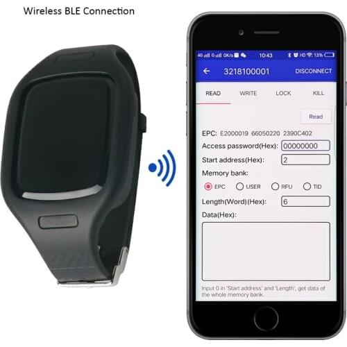 Small Shenzhen BLE 868mhz 915mhz 900mhz Omni-directional Portable UHF Warehouse Micro USB RFID Reader and Writer Price