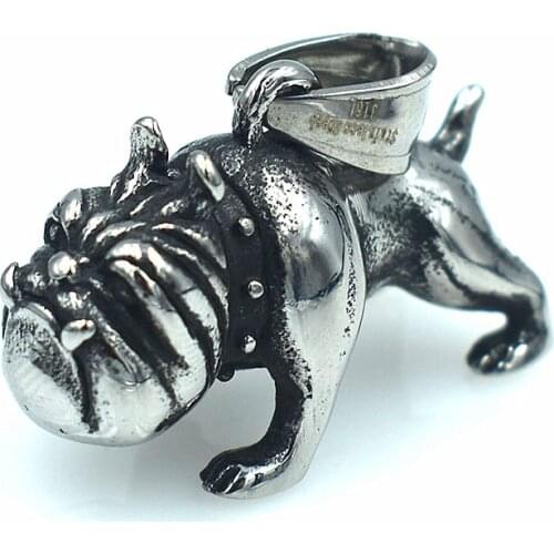 Fashion Stainless Steel 3D Dog shape Pendant Necklace Pendant For DIY Key Chain/Bag Belt Trinkets Jewelry Accessories Wholesale