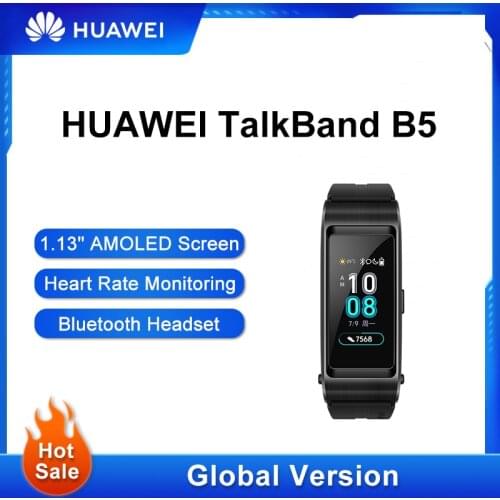 Original Huawei TalkBand B5 Fitness Bracelet Sport Tracker Smart Wristbands Heart Rate Sleep Tracking Bluetooth Headset Earphone