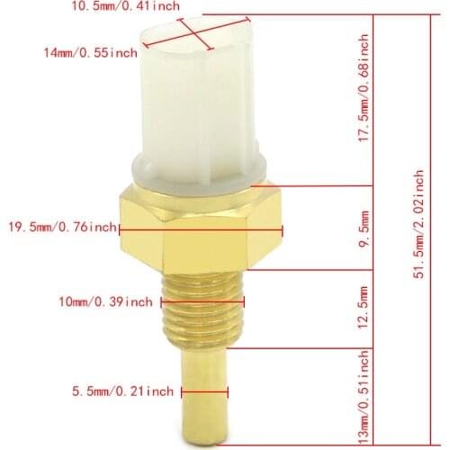 Radiator Fan Thermo Switch For Kawasaki BR250 EX250 EX300 ER250 ER300 ER400 EX400 EN650 ER650 EX650 KLE250 KLE300 KLE650 KLX250