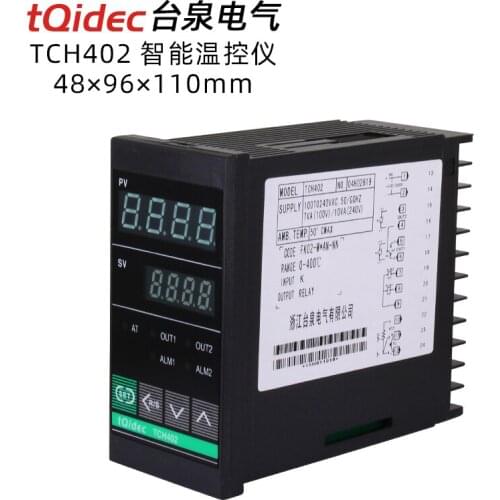 TQidec intelligent temperature control instrument TCH402 lengthened K type E type PT100 Cu50 relay multi-input SSR 100-240V