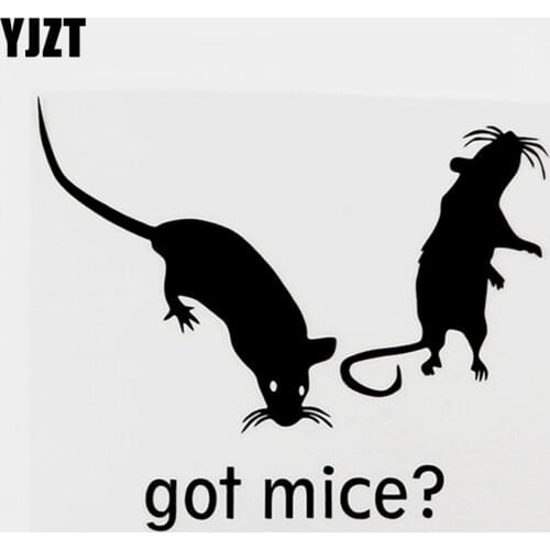 YJZT 15.3CMX12.9CM Got Mice? Funny Vinyl Car Sticker Decal Black/Silver Graphical 8C-0150