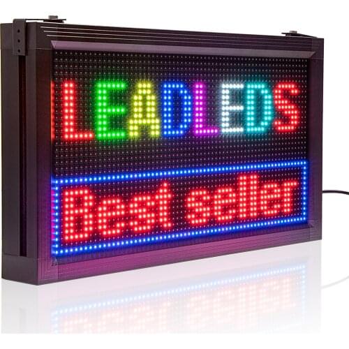 71cm Full Color RGB Outdoor Waterproof P10MM Wifi+U disk Programmable Scrolling Message Street Multi-line Led Sign board