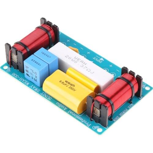 WEAH-338 3 Way 120W Speaker Frequency Divider High Medium Low Loudspeaker Crossover Filter Kit