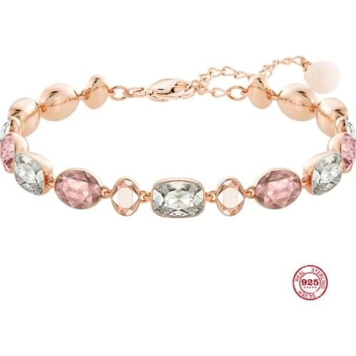 2020 New Fashion Charm Pure 925 Silver Original 1:1 Copy, Soft Pink Tone Elegant Wild Hand Women Luxury Jewelry Gifts