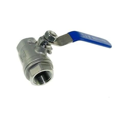 1)DN20 G3/4" Port Size Female Straight Full Port 304 Stainless Steel Ball Valve